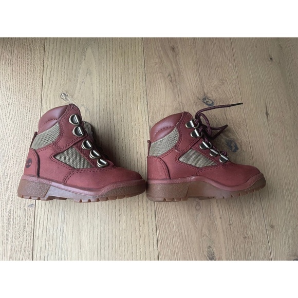 Timberland Toddler's  Leather Hiking Pro  Field Boots Shoes SZ 6 Or EUR 22.5 - Picture 2 of 6